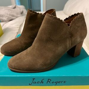 Jack Rogers Marianne Suede Booties in Olive